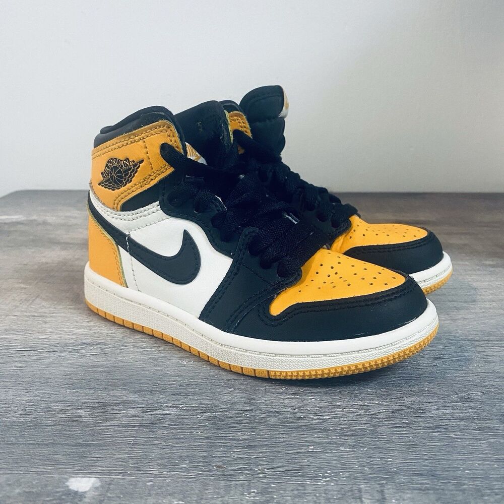 Nike Air Jordan 1 Retro High OG (PS) Shoes kid’s SZ 10.5C Taxi Yellow AQ2664-711